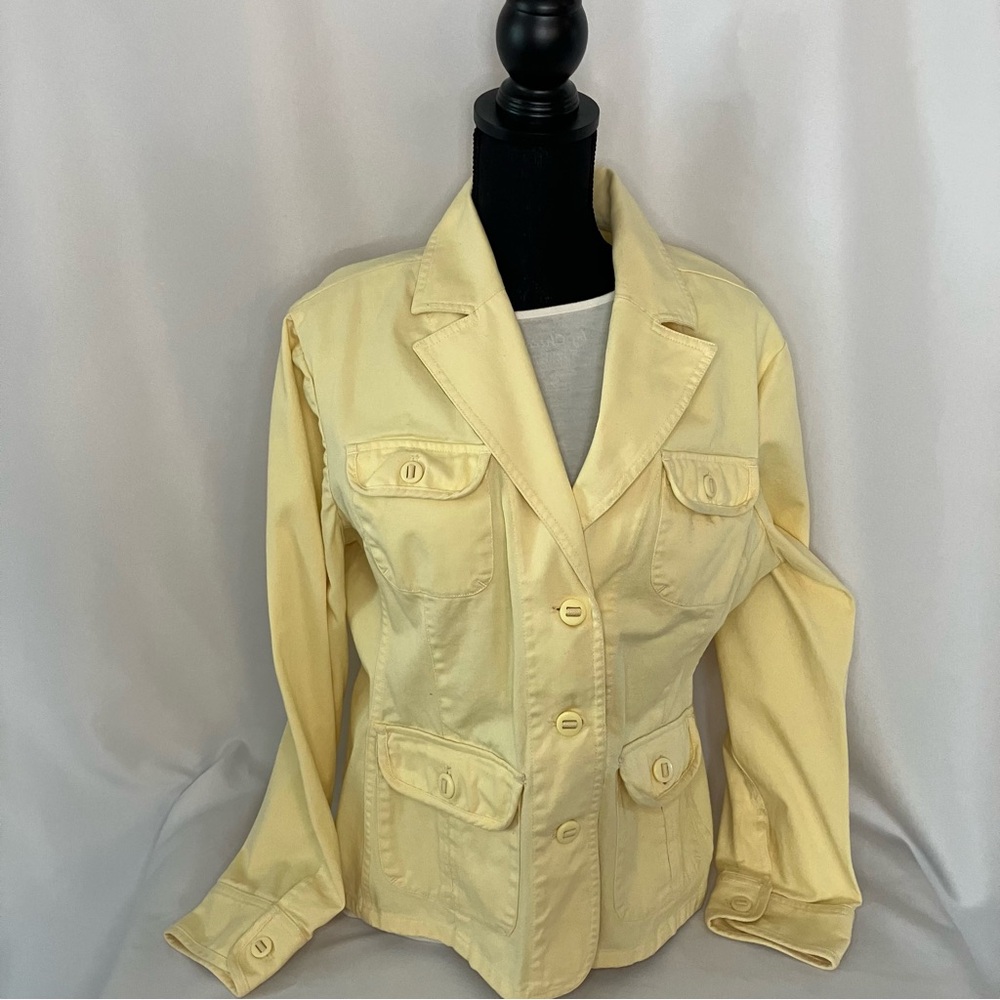 Women's yellow SONOMA Life & Style Jacket %100 Cotton